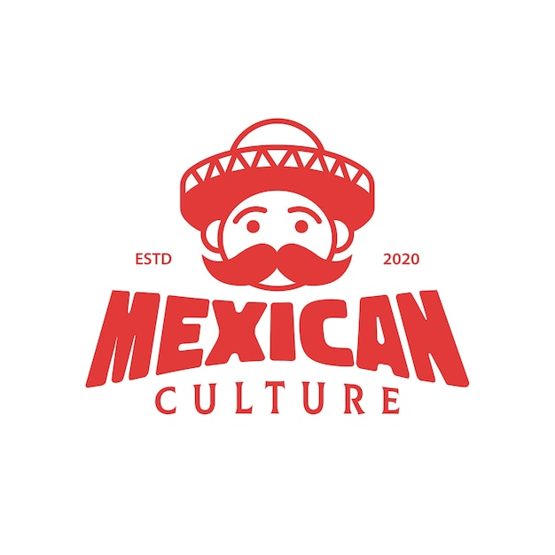 Vector diseño de logo de cultura mexicana