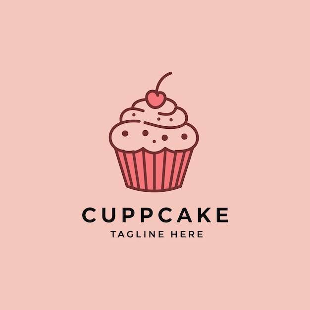 Diseño de logo de Cupcake