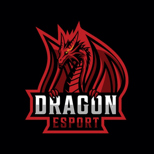 Diseño del logo del dragón para juegos deportivos