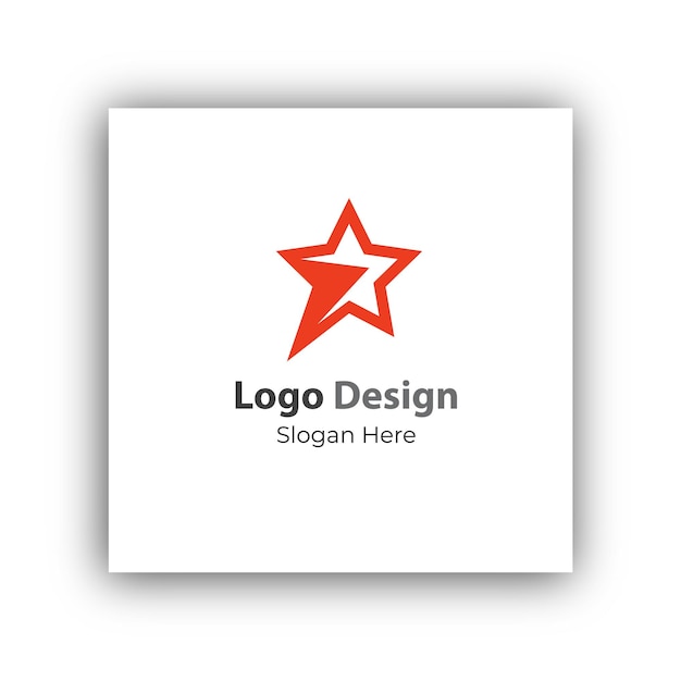 Vector diseño de logo con forma de estrella