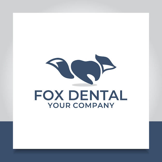 Diseño de logo fox dental running