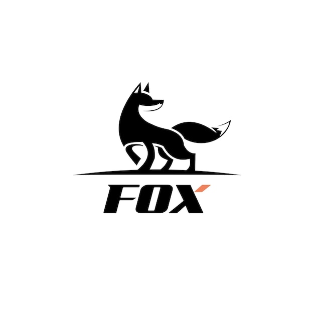 Diseño de logo de Fox simple y divertido.