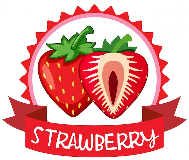 Diseño de logo para fresas rojas