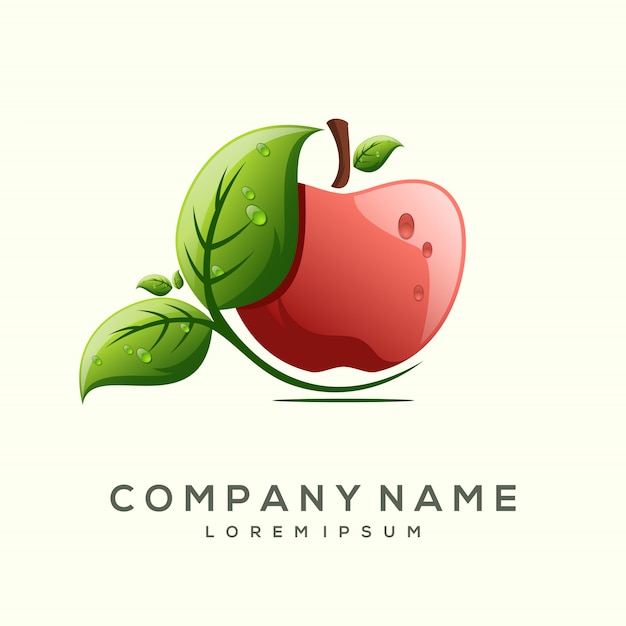 Diseño de logo de frutas premium