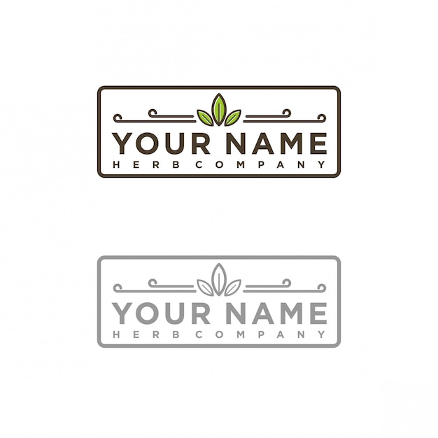 Diseño de logo de herb company