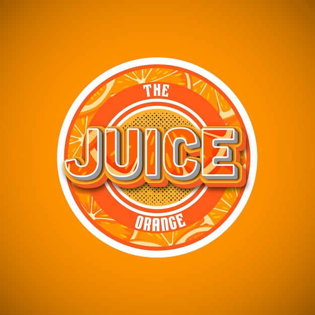 Vector el diseño del logo de juice orange