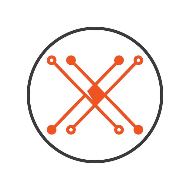 Diseño de logo de la letra x