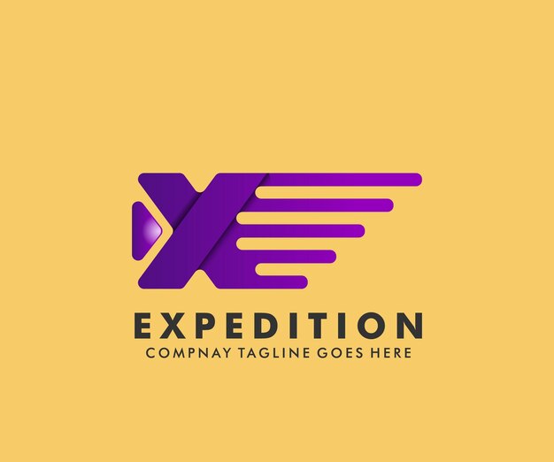 Diseño de logo de la letra x