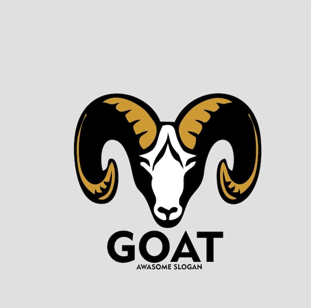 Diseño logo mascota icono carácter cabra