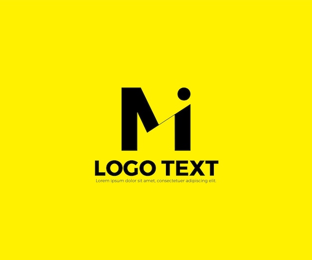 Vector diseño de logo mi para empresa de comunicación