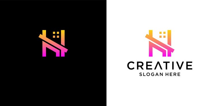 Vector diseño de logo nh home