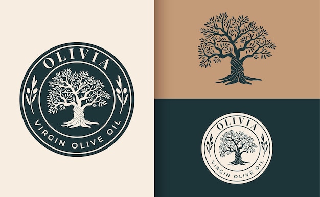 Diseño de logo de Olivetree con opciones.