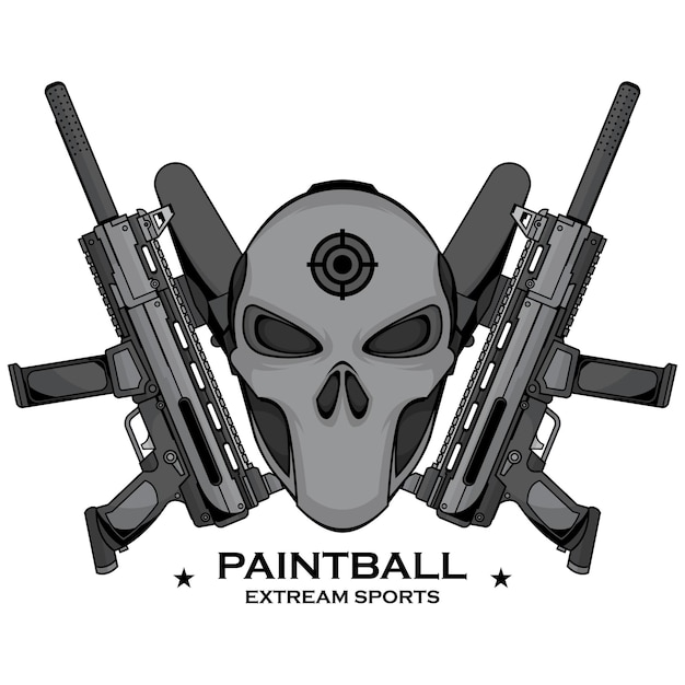 Vector diseño de logo de paintball