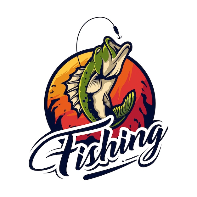 Diseño de logo de pesca