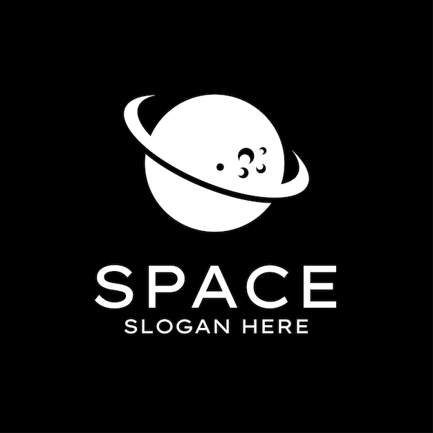 Diseño de logo de planeta espacio