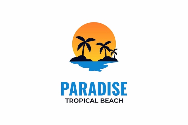 Diseño de logo de playa
