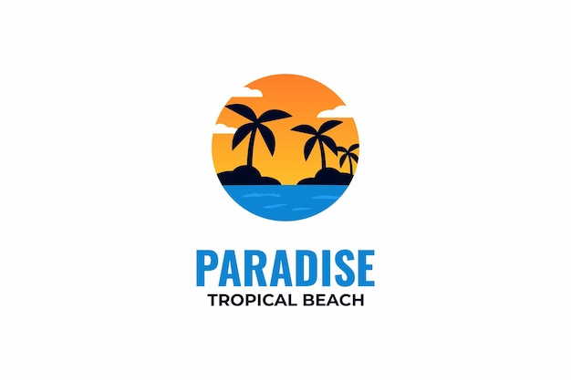 Diseño de logo de playa