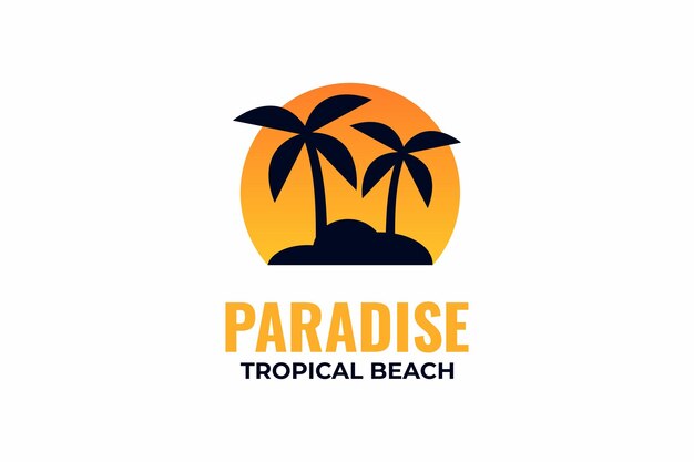 Diseño de logo de playa