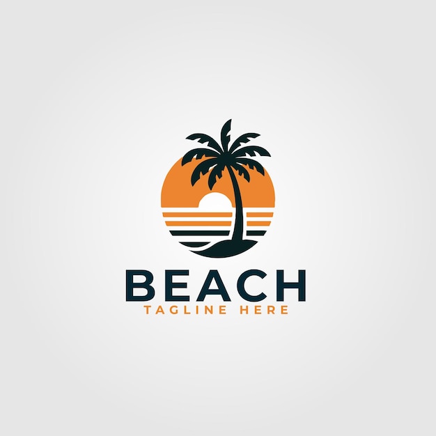 Diseño de logo de playa