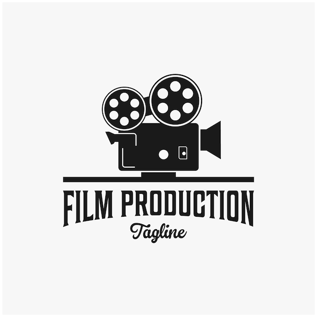 Vector diseño de logo de producción de cine de estudio.