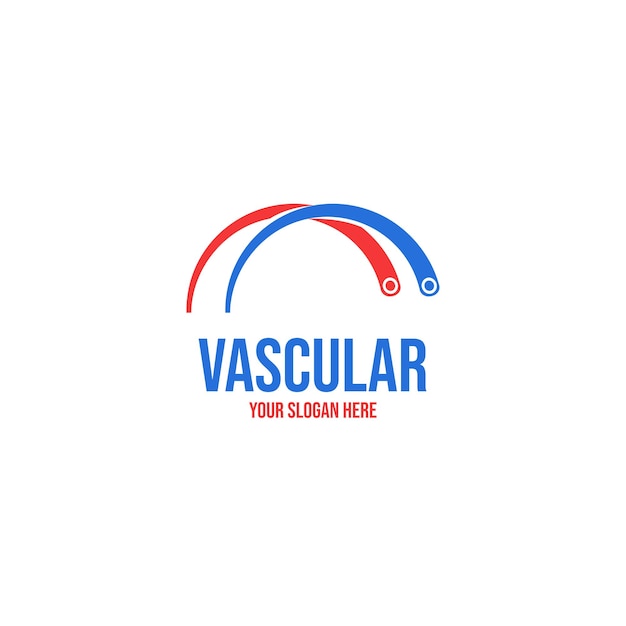 Diseño de logo de puente vascular con sangre para medicina, farmacia, hospital, clínica, cirugía, etc.