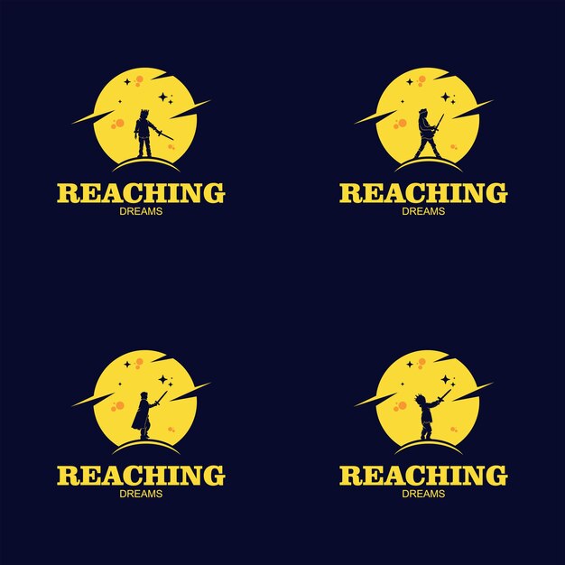 Diseño de logo de reaching stars