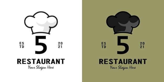 Diseño de logo de restaurante letra 5