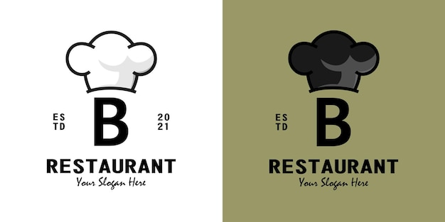 Diseño de logo de restaurante letra b