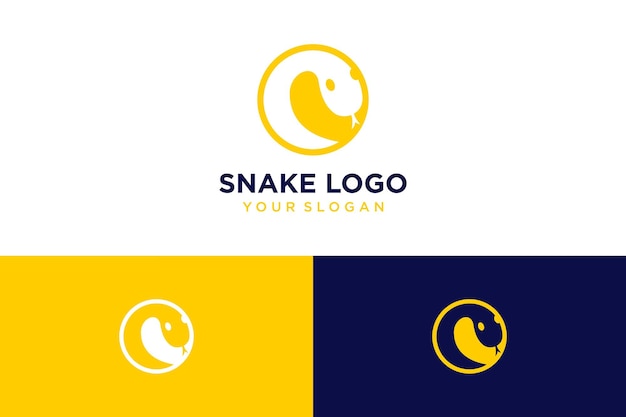 diseño de logo de serpiente con animal y veneno