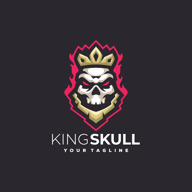 Diseño de logo de skull sport gaming