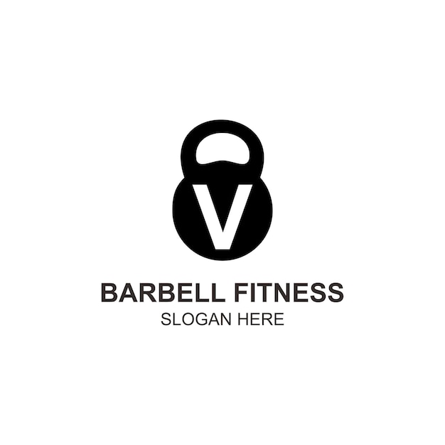 Diseño de logo v barbell fitness