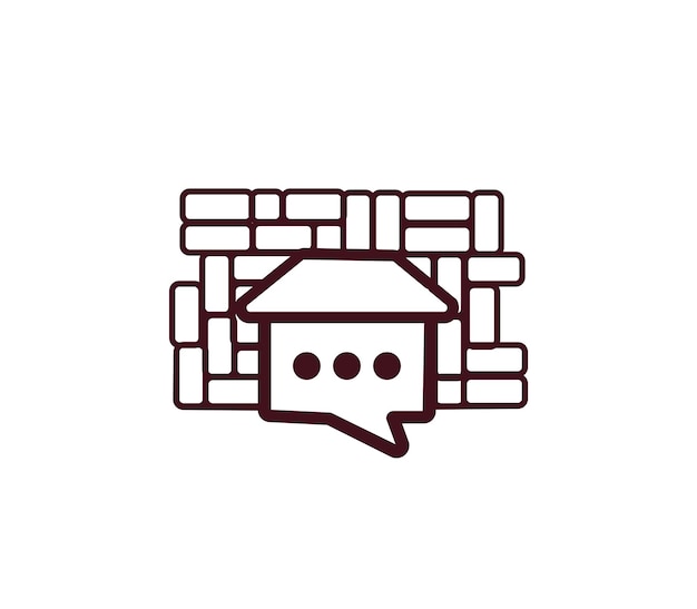 Diseño de logo vectorial de ladrillo único