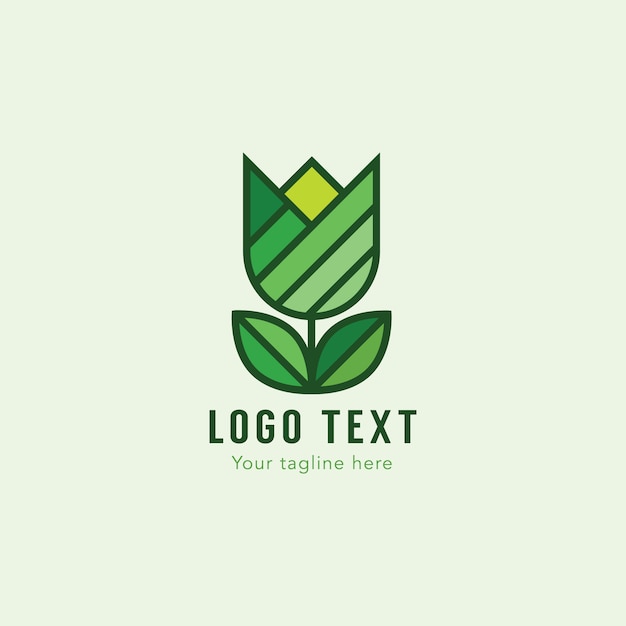 Vector diseño de logo verde