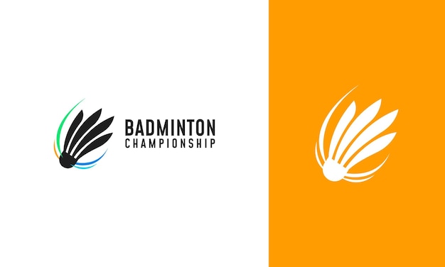 Diseño de logo de volante para evento de bádminton