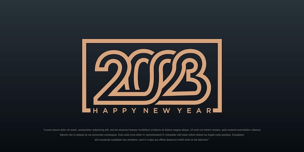 Diseño de logotipo 2023 con arte de línea de concepto moderno