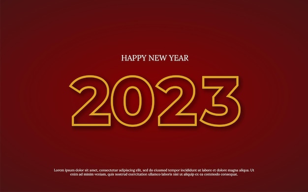 Diseño de logotipo 2023 con fondo moderno.