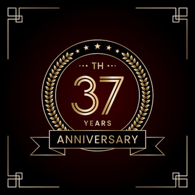 Diseño de logotipo del 37 aniversario