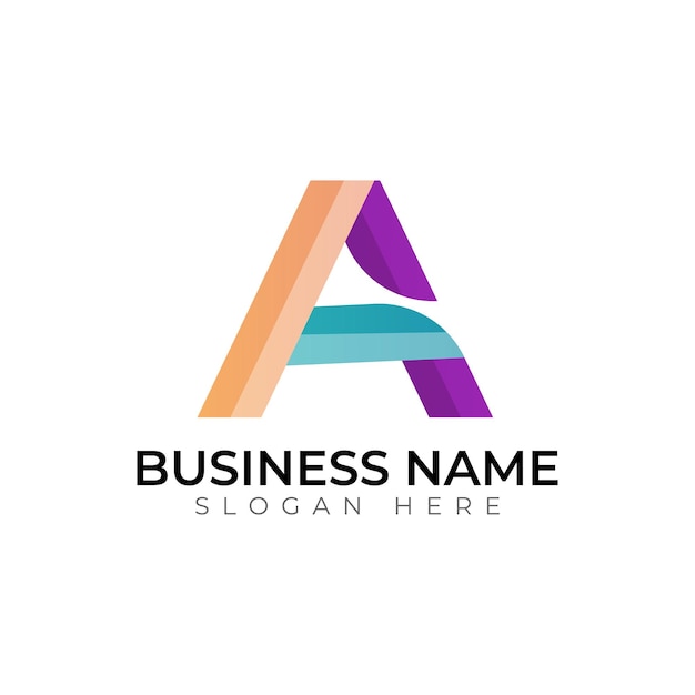 un diseño de logotipo 3D abstracto de letras