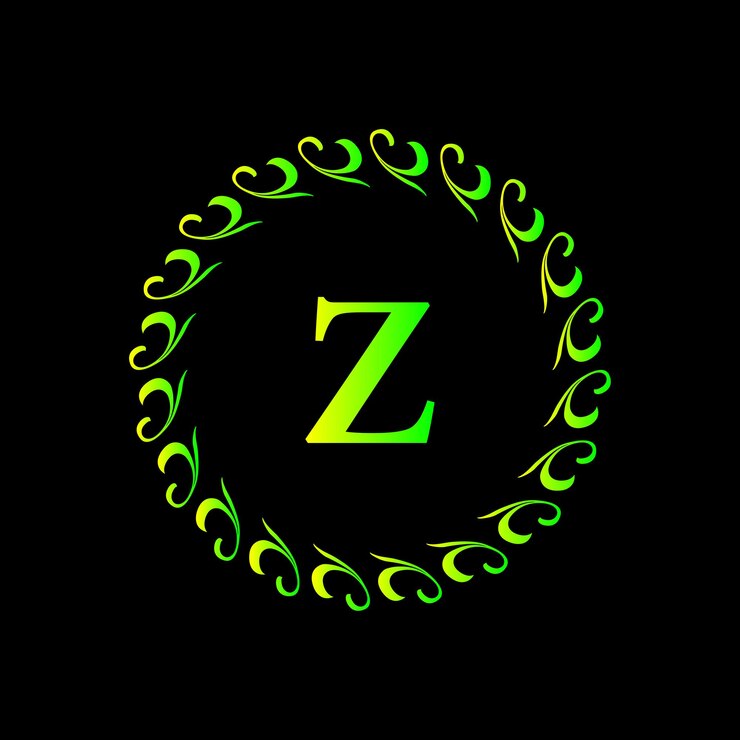 Vector diseño del logotipo en 3d con fuente inicial vectorial verde