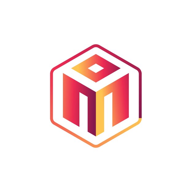Diseño del logotipo 3D de la letra M
