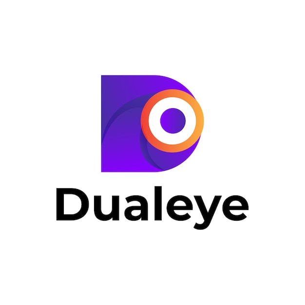 Diseño de logotipo 3d moderno con letra D
