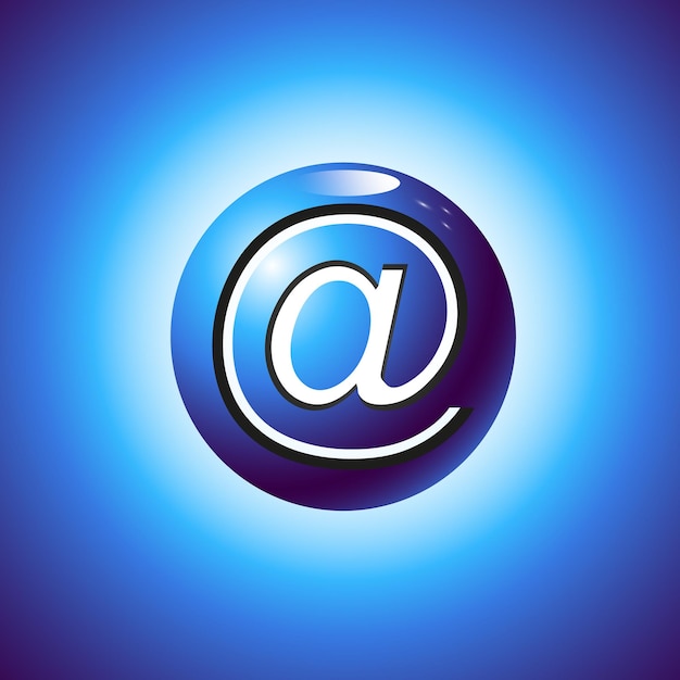 Diseño del logotipo en 3D de Sign web Blue
