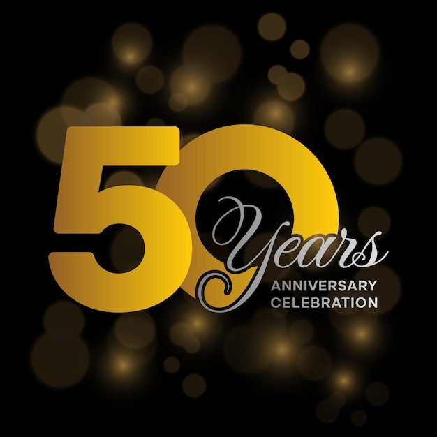Vector diseño de logotipo del 50 aniversario diseño de plantilla de aniversario de oro ilustración de plantilla de vector de logotipo