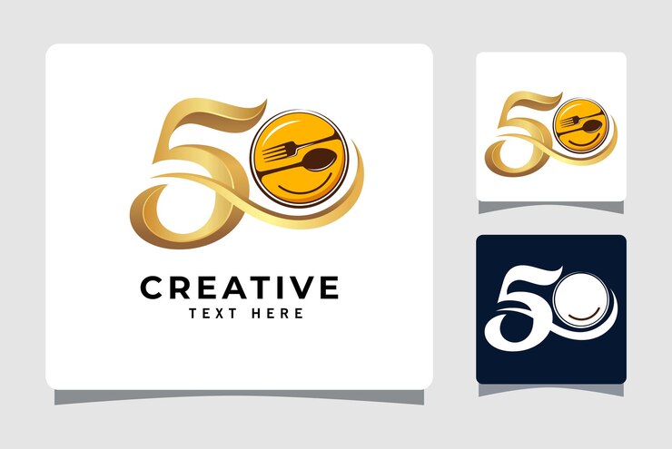 diseño de logotipo de 50 años