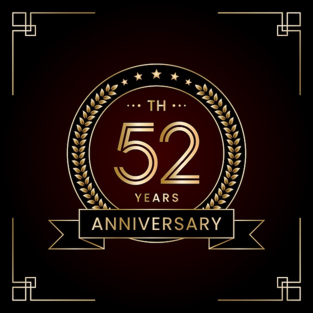 Diseño de logotipo del 52 aniversario