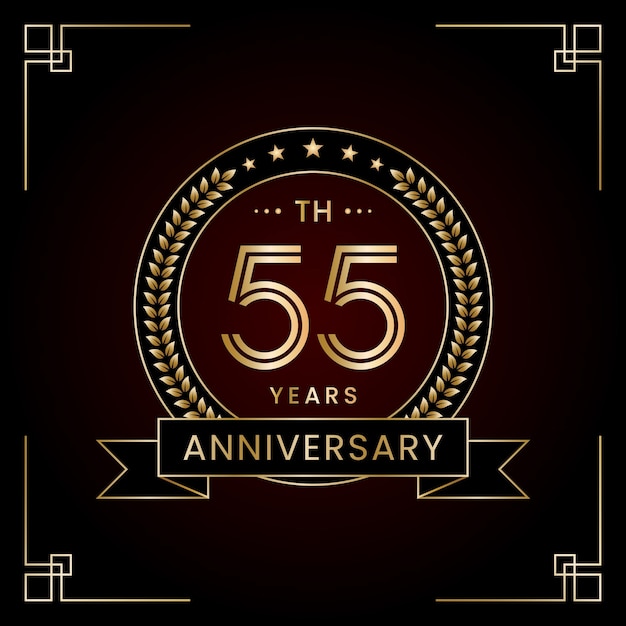 Diseño de logotipo del 55 aniversario