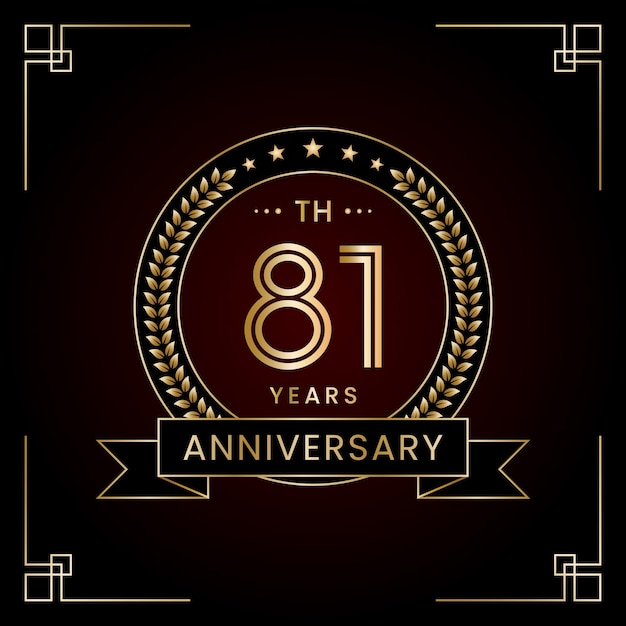 Diseño del logotipo del 81 aniversario