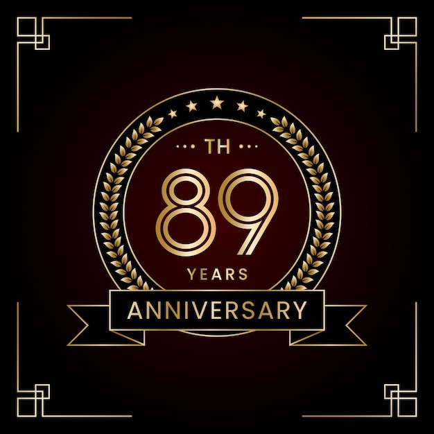 Diseño de logotipo del 89 aniversario