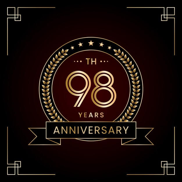 Vector diseño del logotipo del 98 aniversario