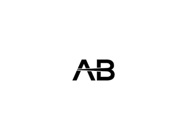 Vector diseño del logotipo de ab